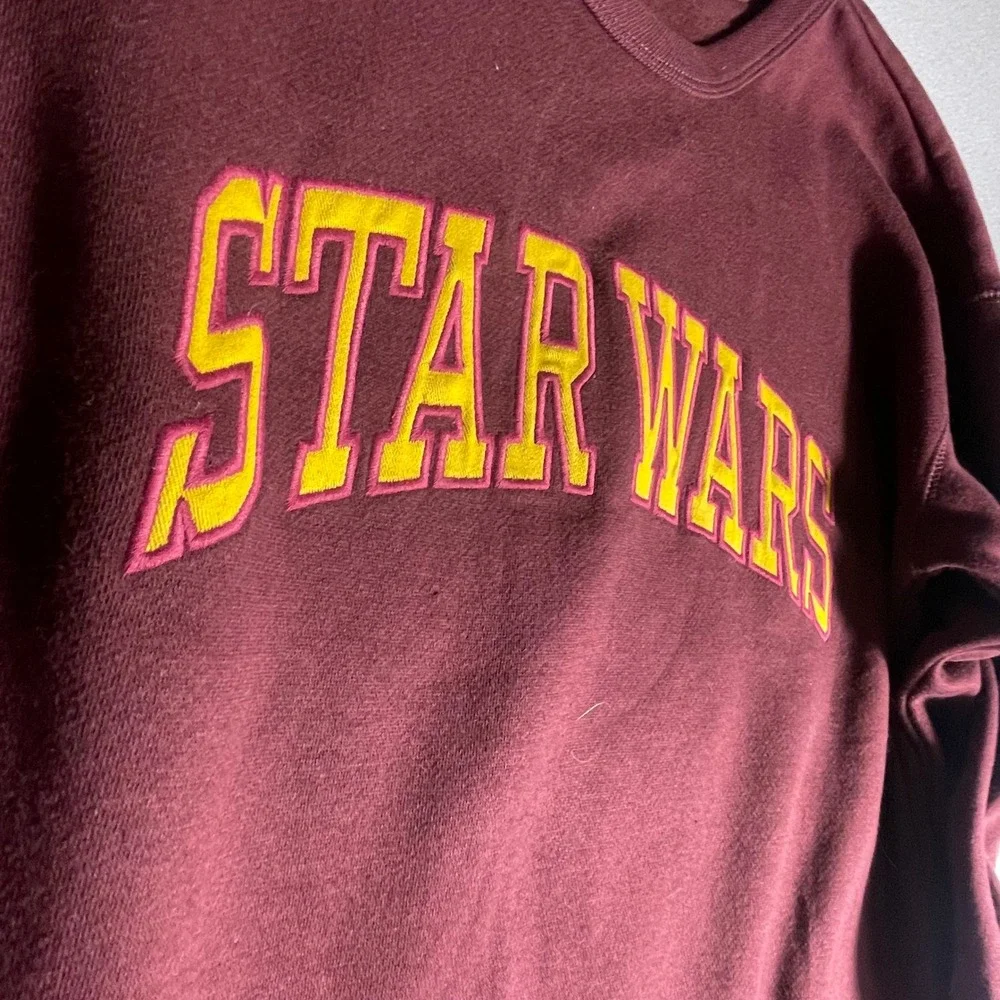 Gap Star Wars Kids XL 12 Maroon Crewneck Sweatshirt Jedi Order Graphic Pullover